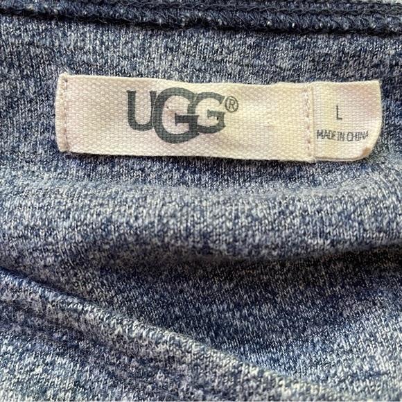 UGG Women's Blue/Gray Long Sleeve Cozy Shirt Soft Size Large 100% Cotton - Picture 5 of 8